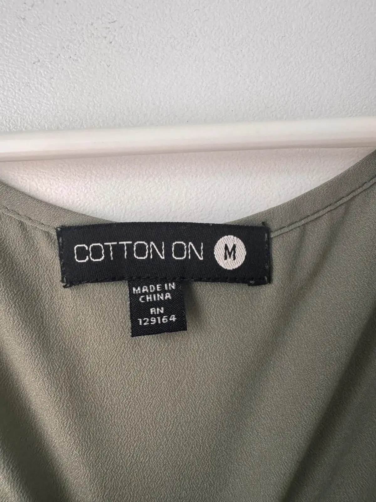 Cotton On Khaki Green Sleeveless Longline Top Size M – photo 2