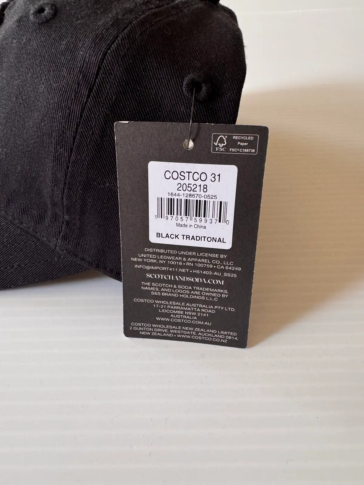 Scotch & Soda Black NY Embroidered Baseball Cap Adjustable BNWT – photo 3