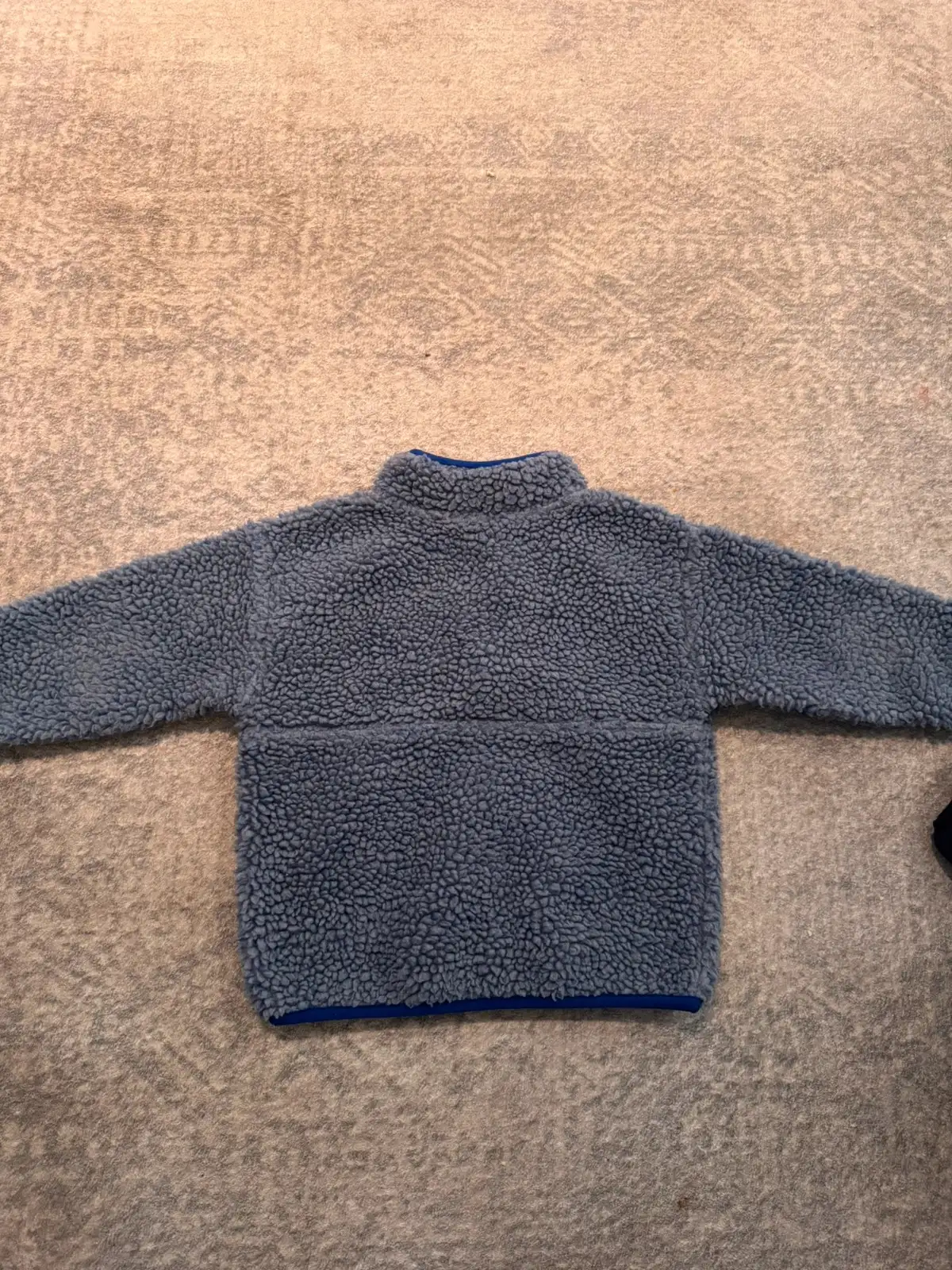 Target kids blue teddy sherpa fleece half zip jumper size 2 – photo 4