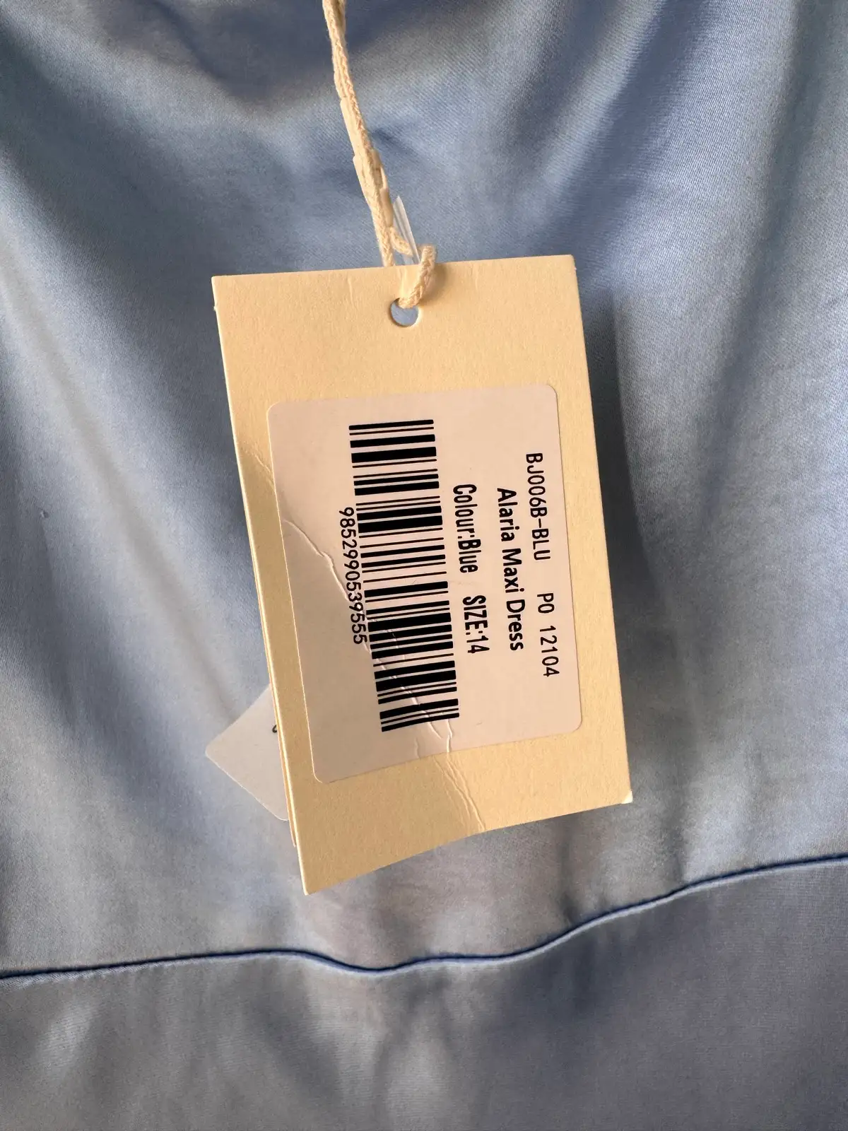 Billy J Alaria blue satin maxi dress size 14 BNWT – photo 6