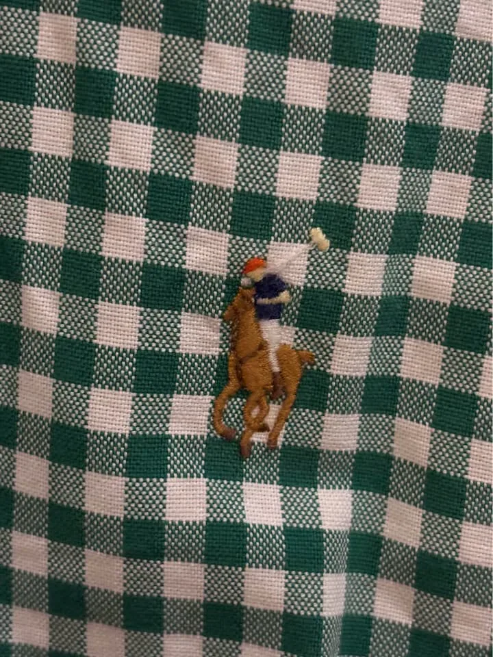 Polo Ralph Lauren pure cotton gingham Oxford shirt size S slim fit stretch New w — photo 3