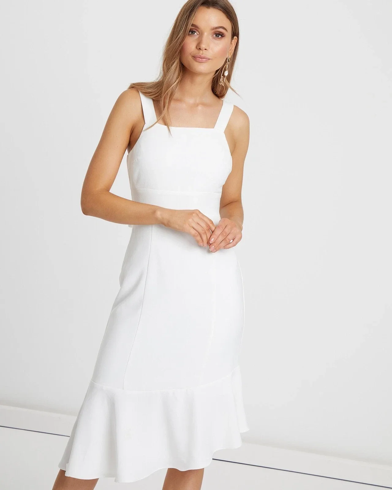 Calli Harper White Frill Hem Dress size 14 new with tags RRP $119.00 — photo 4