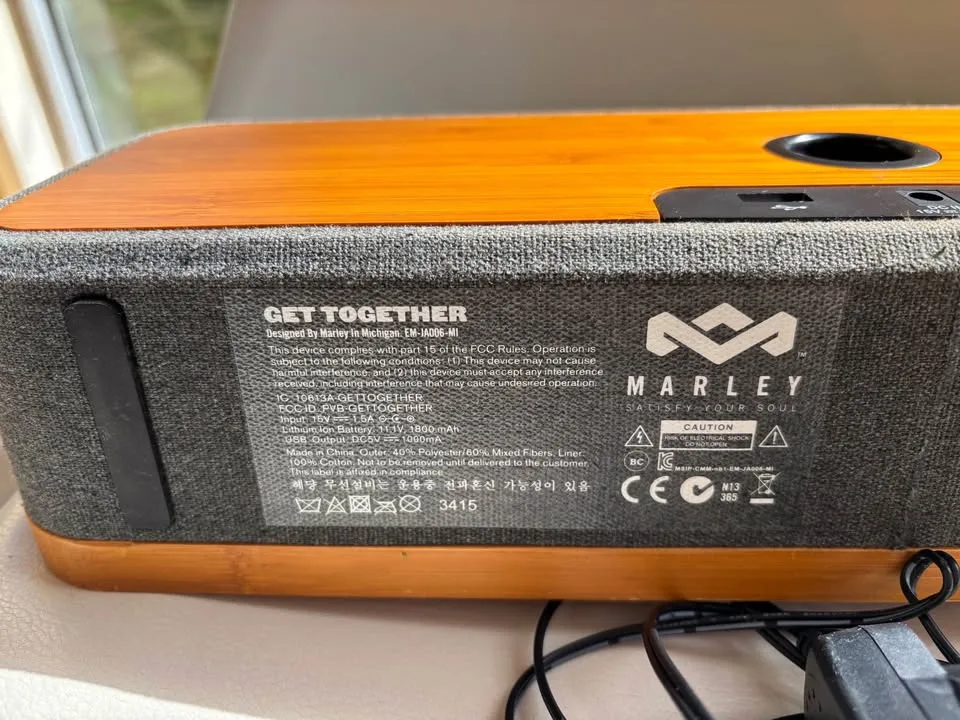Marley Get Together Bluetooth speaker with power cord — photo 2