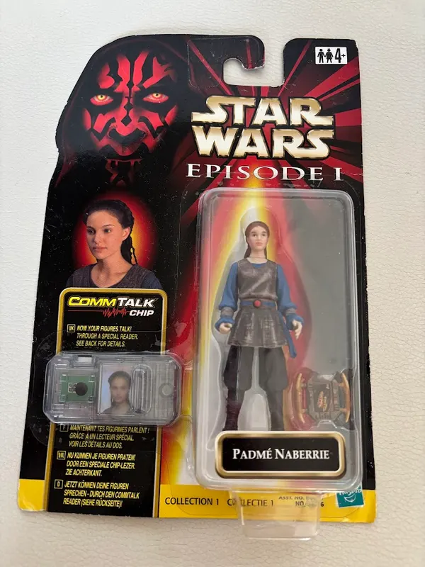 Vintage 1998 Star Wars Episode I Padme Naberrie Commtech Chip Action Figure new