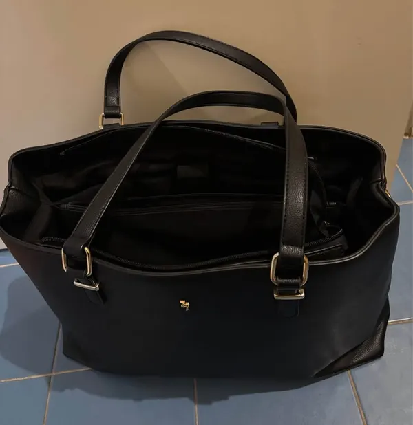 LAURA JONES black Laptop Tote Bag as new no shoulder strap