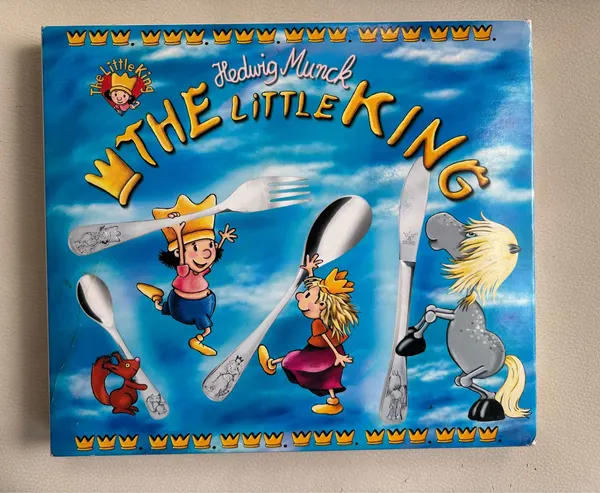 4 piece 18/10 stainless steel Hedwig Munck The Little King child’s cutlery set n
