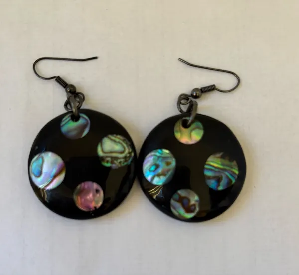 Vintage NZ Paua Shell Earrings