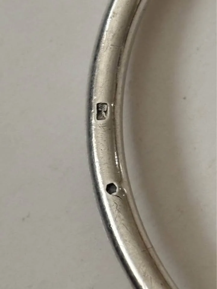 Vintage 1970s child’s teen Sterling Silver cuff Bangle Hallmarked from Germany 1 — photo 2