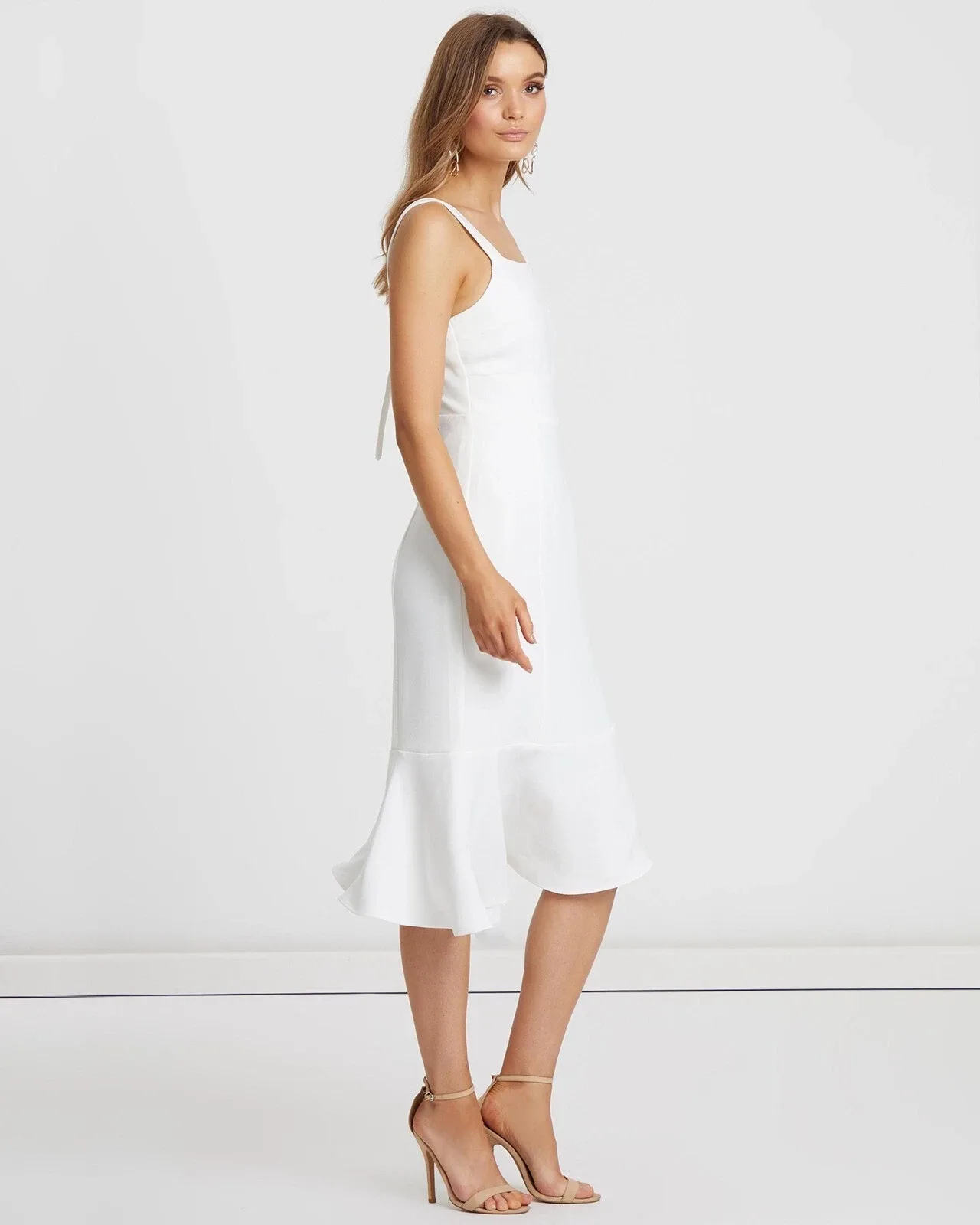 Calli Harper White Frill Hem Dress size 14 new with tags RRP $119.00 — photo 2