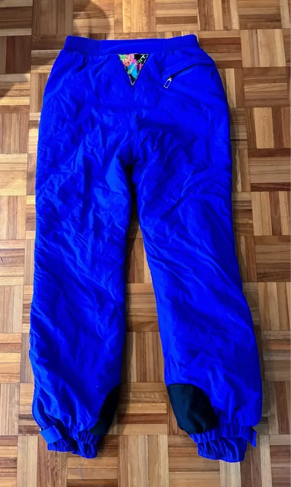 Vintage 80s SPIRIT Cracked Ice Bright Purple Ski Pants Retro Neon Snow Trousers — photo 3