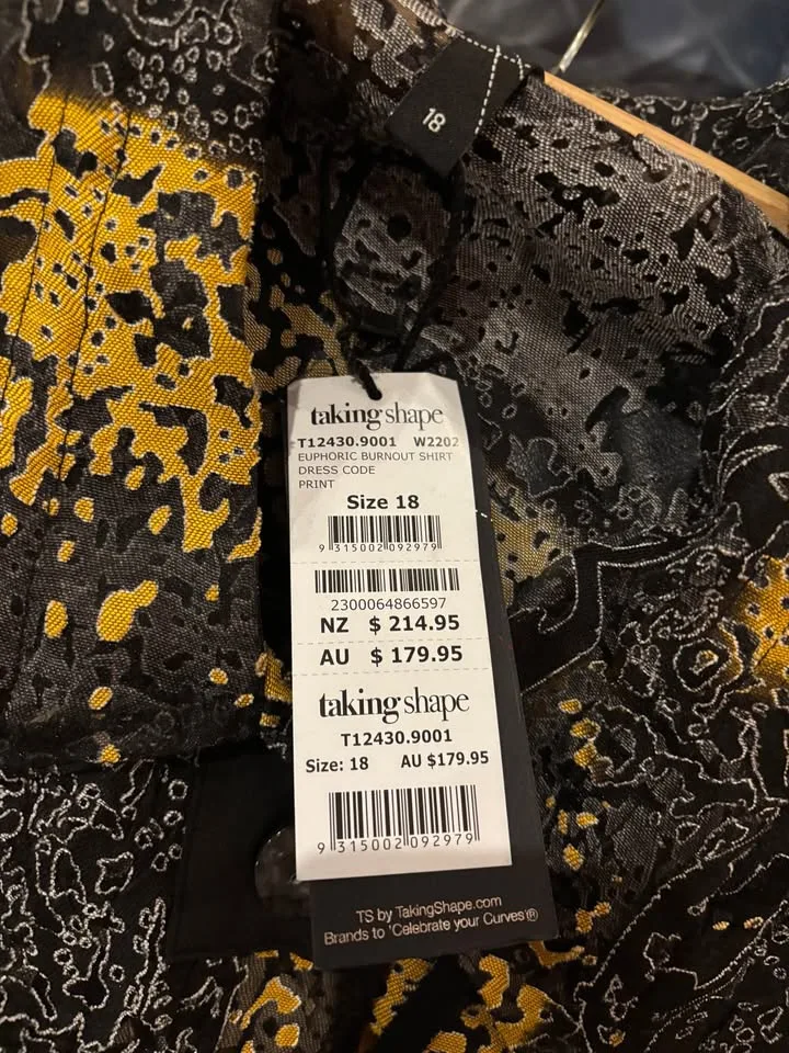 Taking Shape size 18 Euphoric burnout shirt new with tags — photo 5