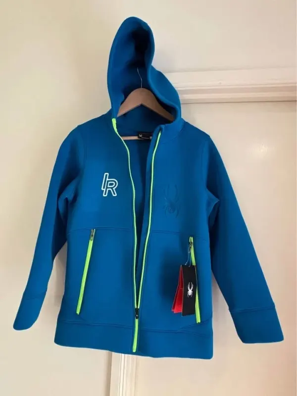 Spyder Boys Orbit ski Jacket, Concept Blue/Bryte Green XL size 18 NEW wit tag
