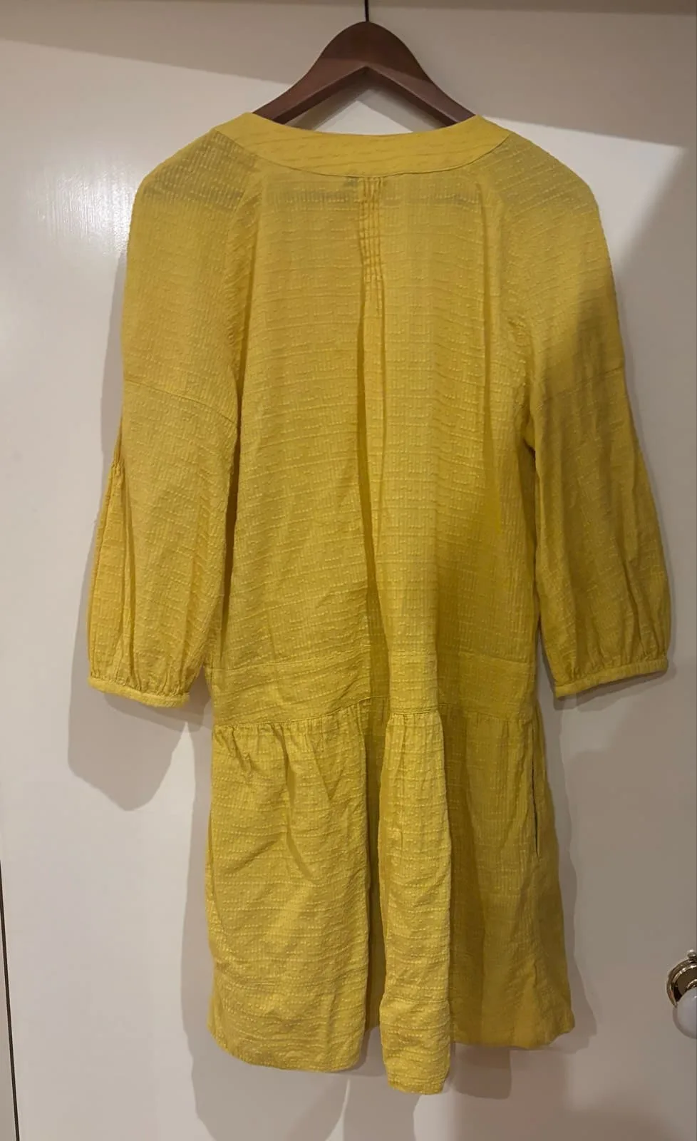 Whistles Women's Yellow Dress size 12 as new pure cotton — photo 2