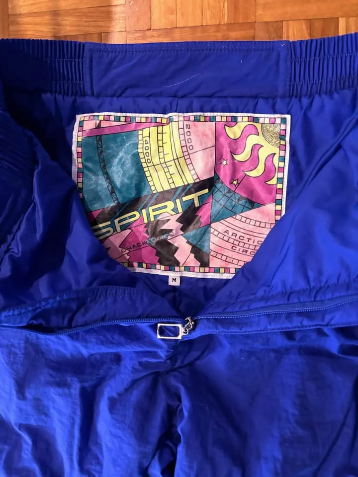 Vintage 80s SPIRIT Cracked Ice Bright Purple Ski Pants Retro Neon Snow Trousers — photo 2