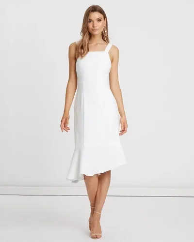 Calli Harper White Frill Hem Dress size 14 new with tags RRP $119.00