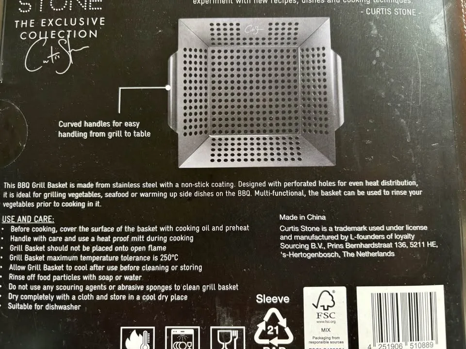 Curtis Stone BBQ Grill Basket 30x30 cm NEW — photo 2