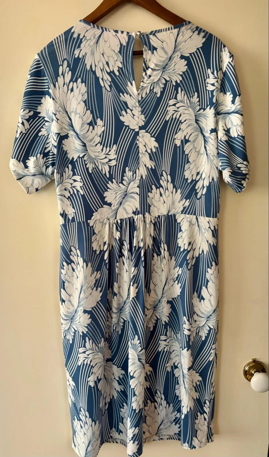 Leona Edmiston Women's Blue and Cream Dress — photo 3