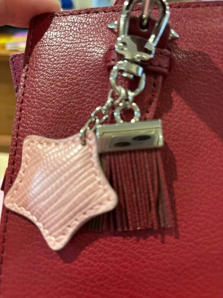 Pierre Cardin red leather handbag cross body bag NEW — photo 3