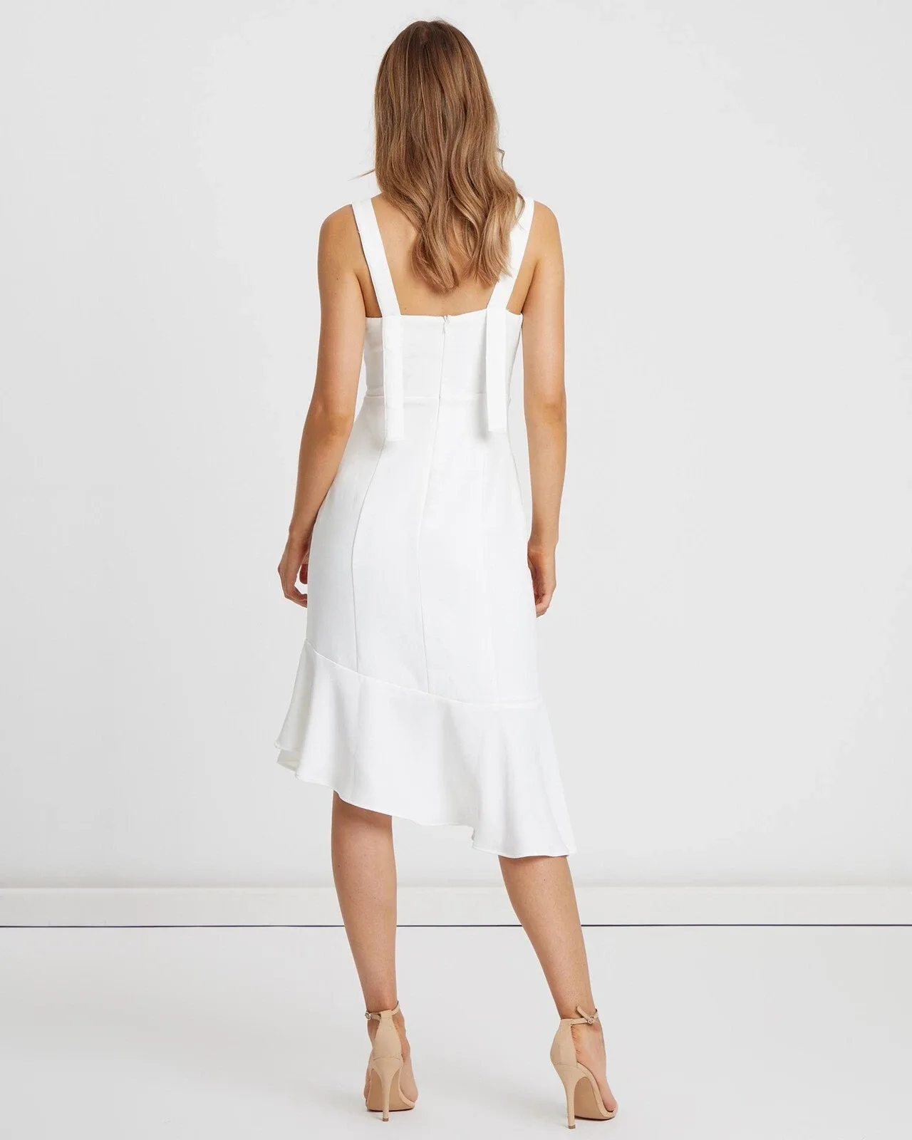 Calli Harper White Frill Hem Dress size 14 new with tags RRP $119.00 — photo 3