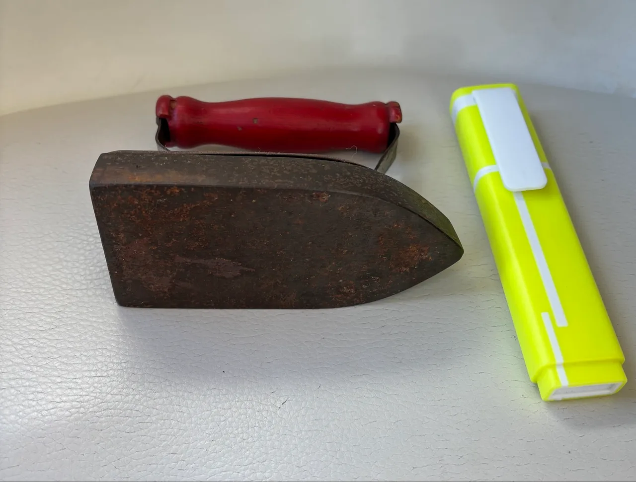 Genuine Antique Children’s Wooden Ironing Board + Vintage cast Iron — photo 3