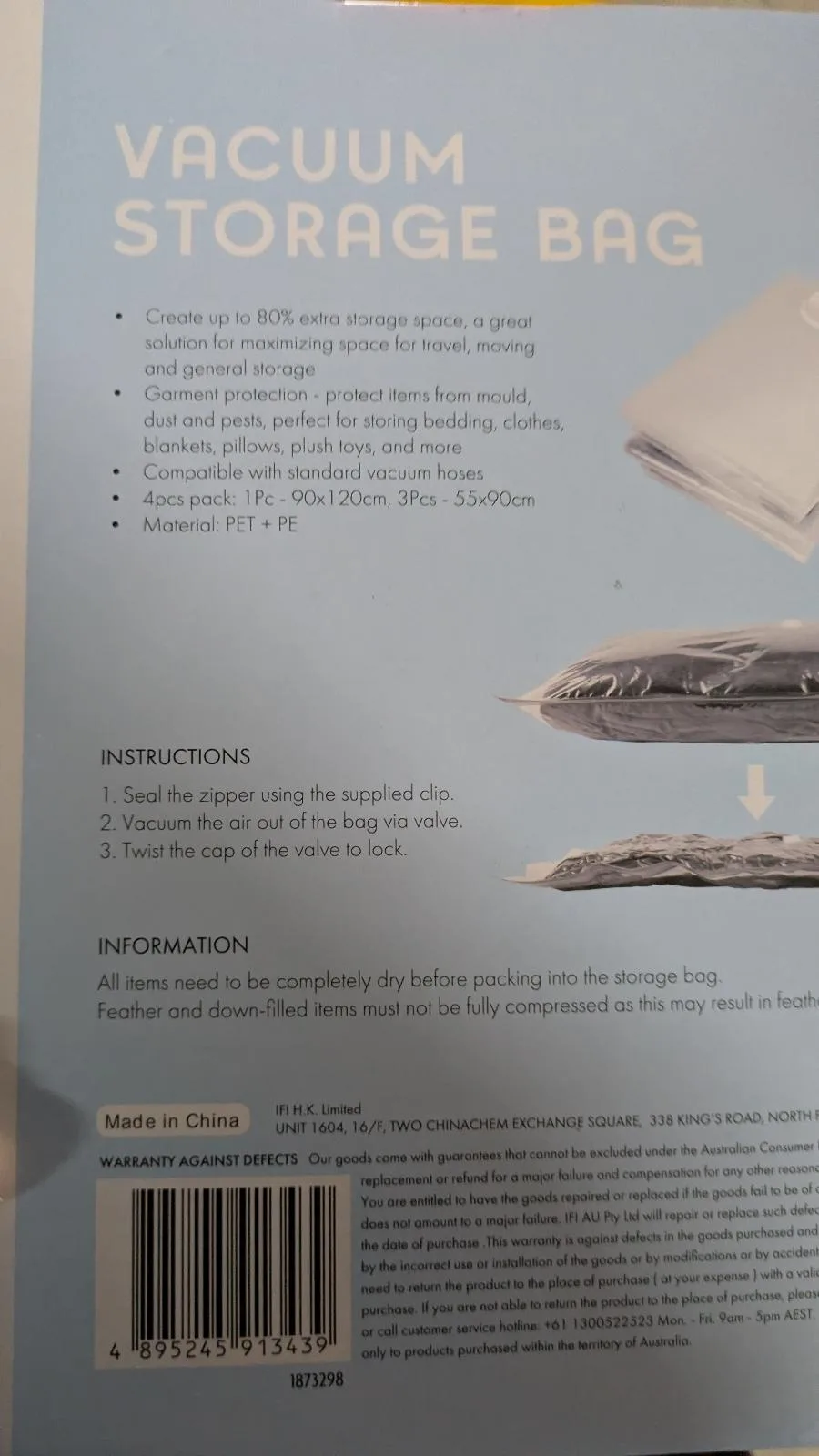 Vacuum storage bag — photo 2