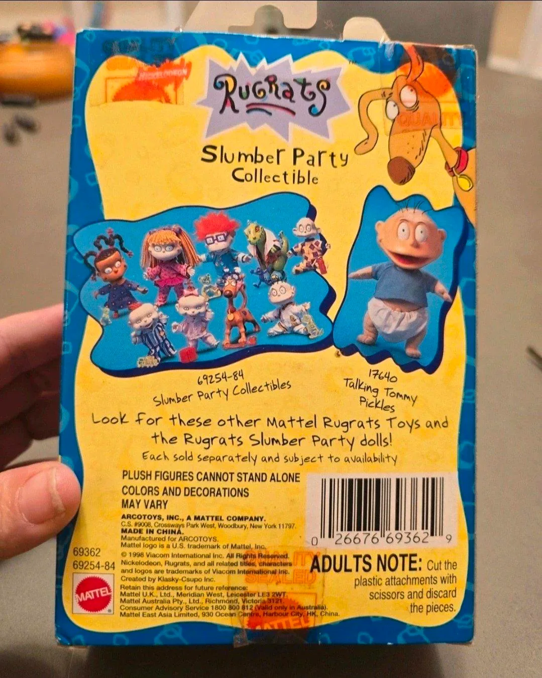 1998 Mattel Ruarats BABY Tommy Slumber Party Figure Collection Glow In the Dark – photo 2