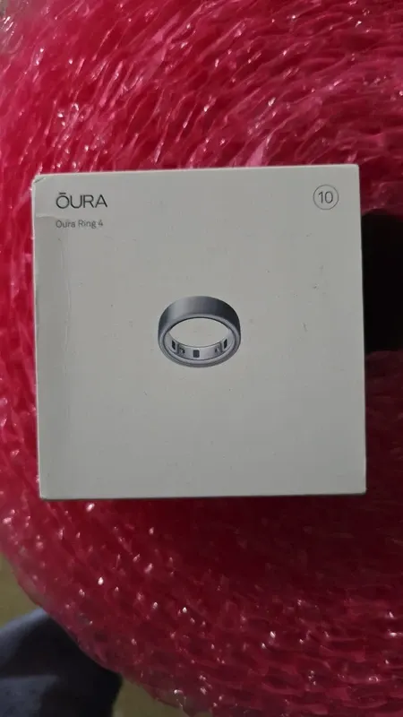 Oura Ring 4 (Size 10, JZ90-54220-10) - Brushed Silver