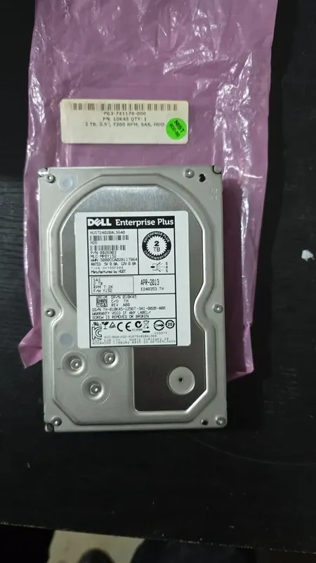 Dell Hard Drive 3.5" 7.2K 6Gb/s SAS (10K45) - 2TB