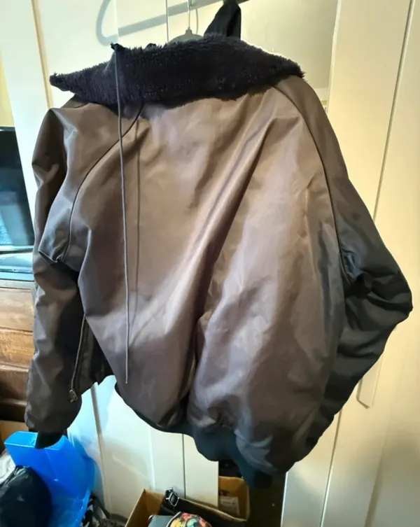 • Vintage 90s Heavyweight Bomber Jacket // Faux Fur Lined Flight Jacket 3XL