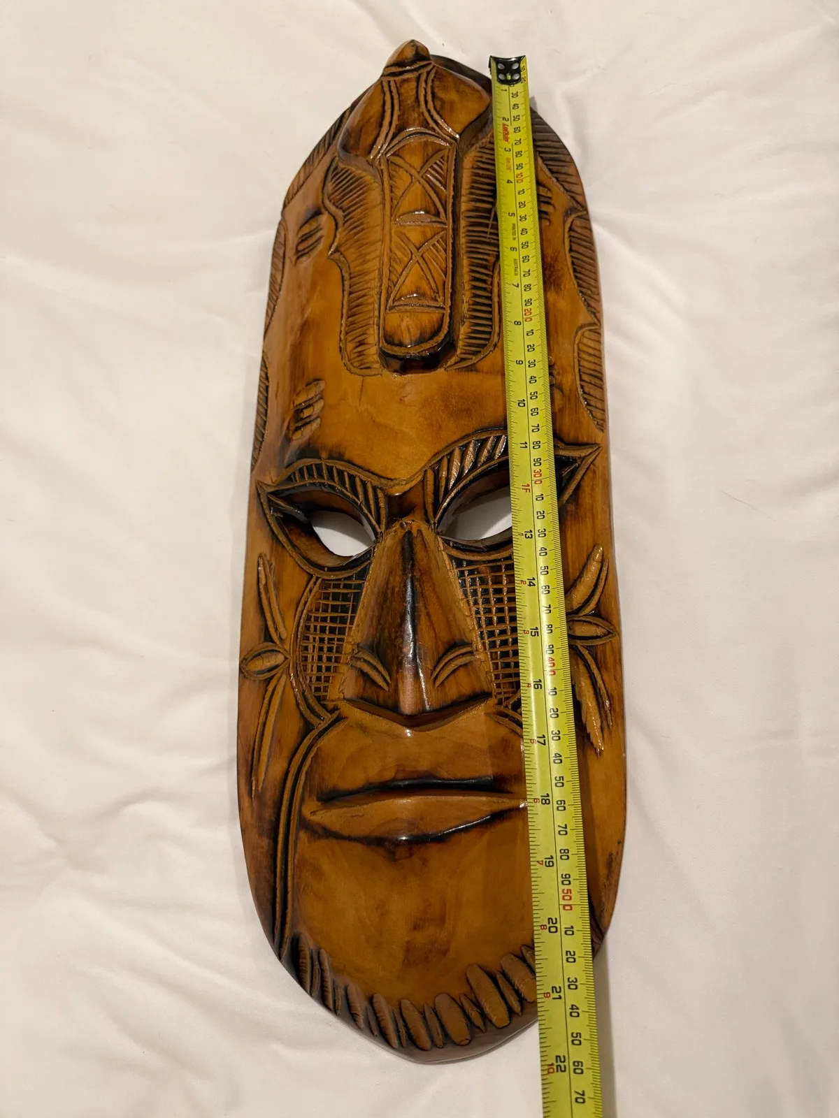 vintage hand-carved wooden Fijian "Bula" or Tiki-style mask — photo 7