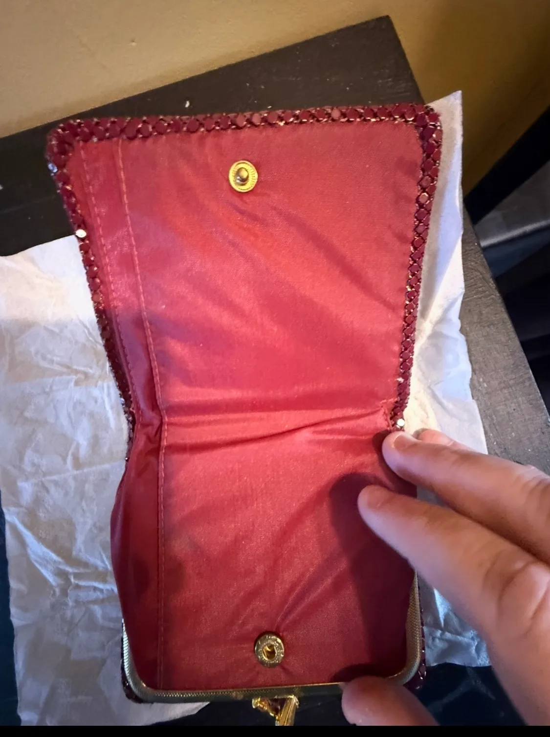 authentic vintage "Mesh by Goldcrest" tri-fold wallet/purse – photo 3