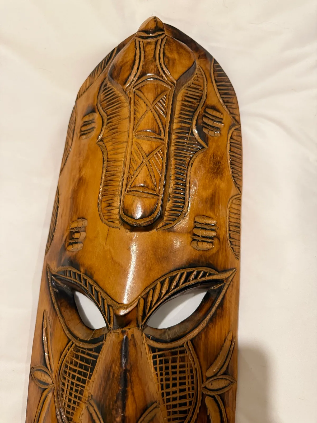 vintage hand-carved wooden Fijian "Bula" or Tiki-style mask — photo 2