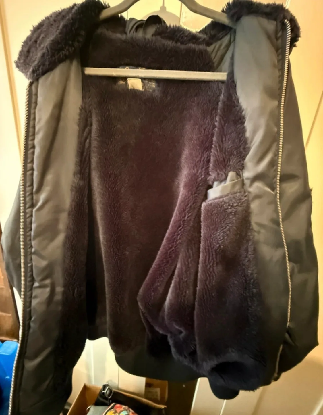 • Vintage 90s Heavyweight Bomber Jacket // Faux Fur Lined Flight Jacket 3XL – photo 6