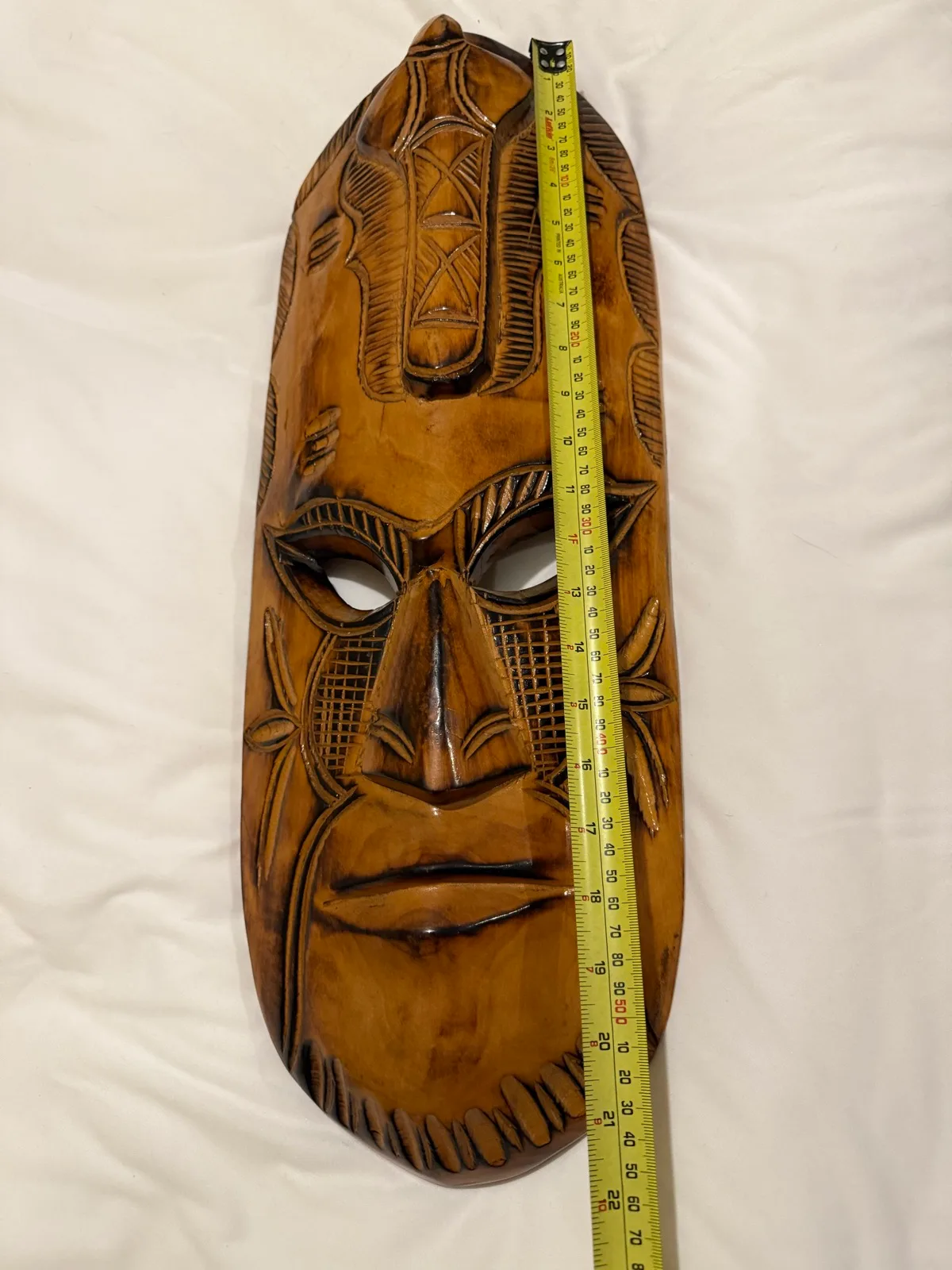 vintage hand-carved wooden Fijian "Bula" or Tiki-style mask — photo 9