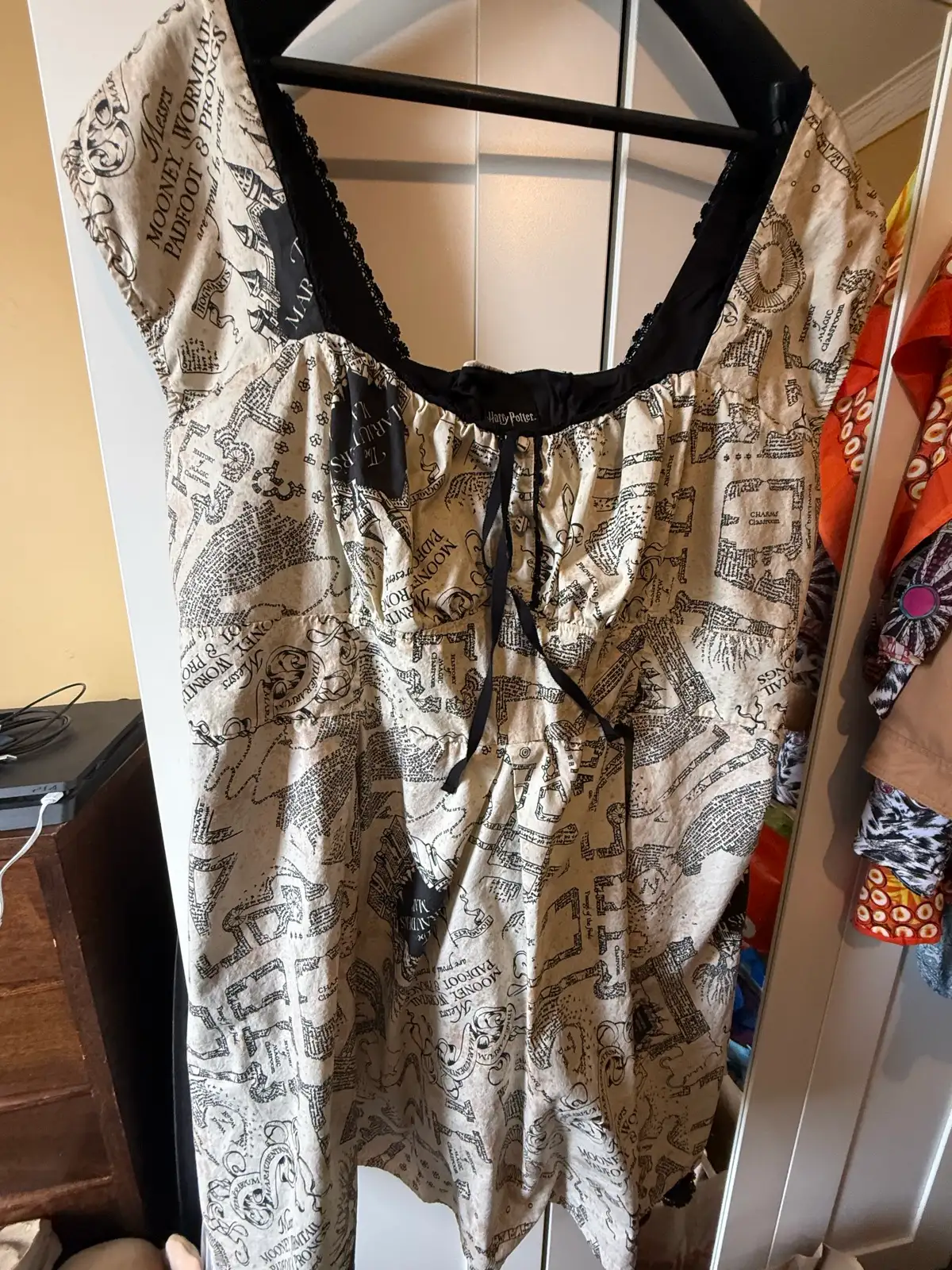 Rare & hard-to-find plus size Hot Topic x Harry Potter Marauder's Map Dress in a – photo 4