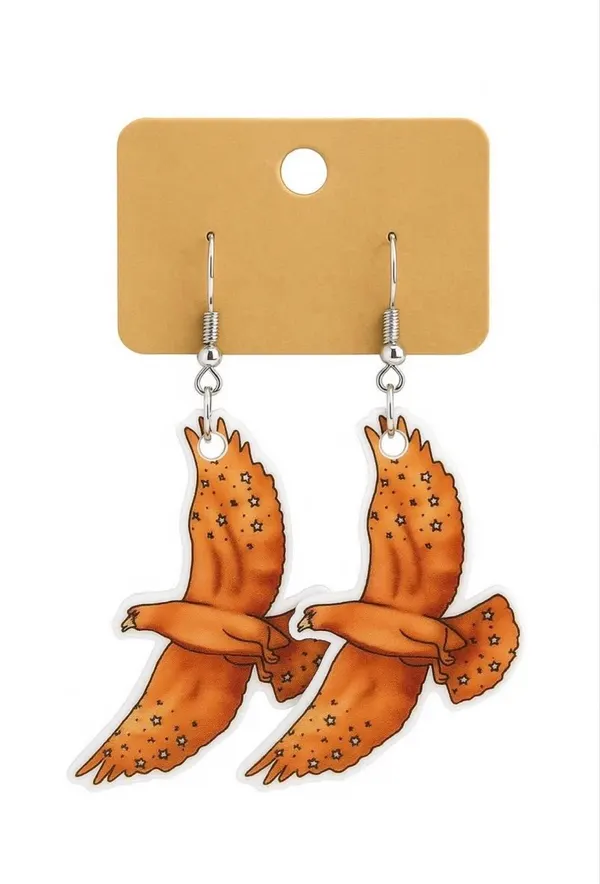 Resin Eagle Earrings