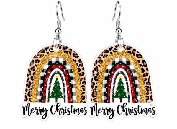 Resin Christmas Earrings