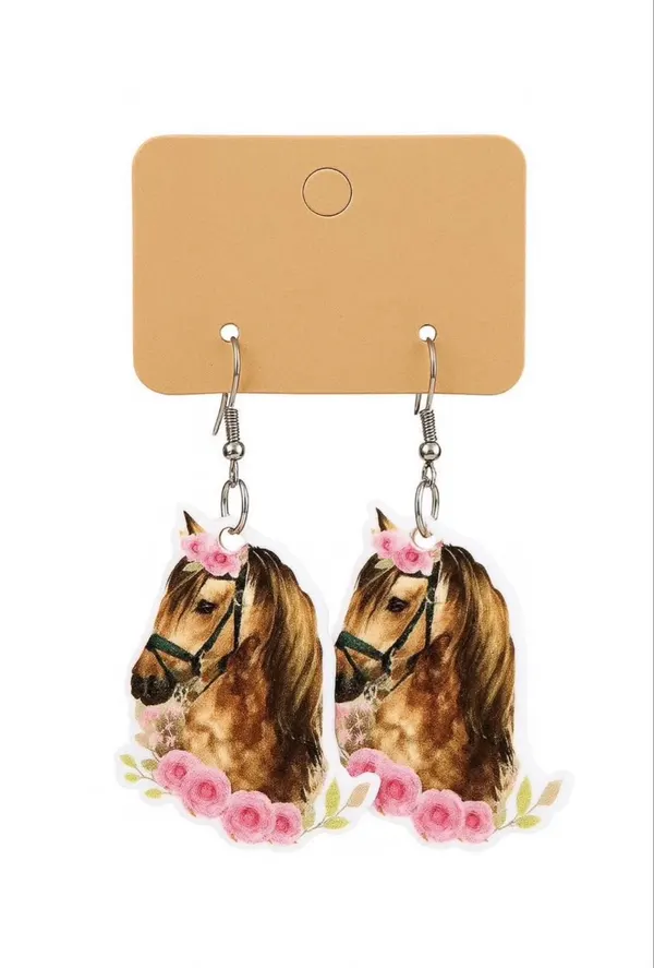 Resin Horse Earrings