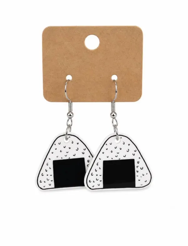 Resin Onigiri Earrings