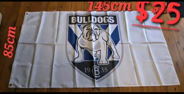 BRAND NEW CANTERBURY BULLDOGS WALL FLAG