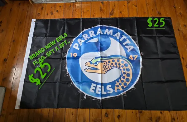 BRAND NEW PARRAMATTA EELS WALL FLAG..