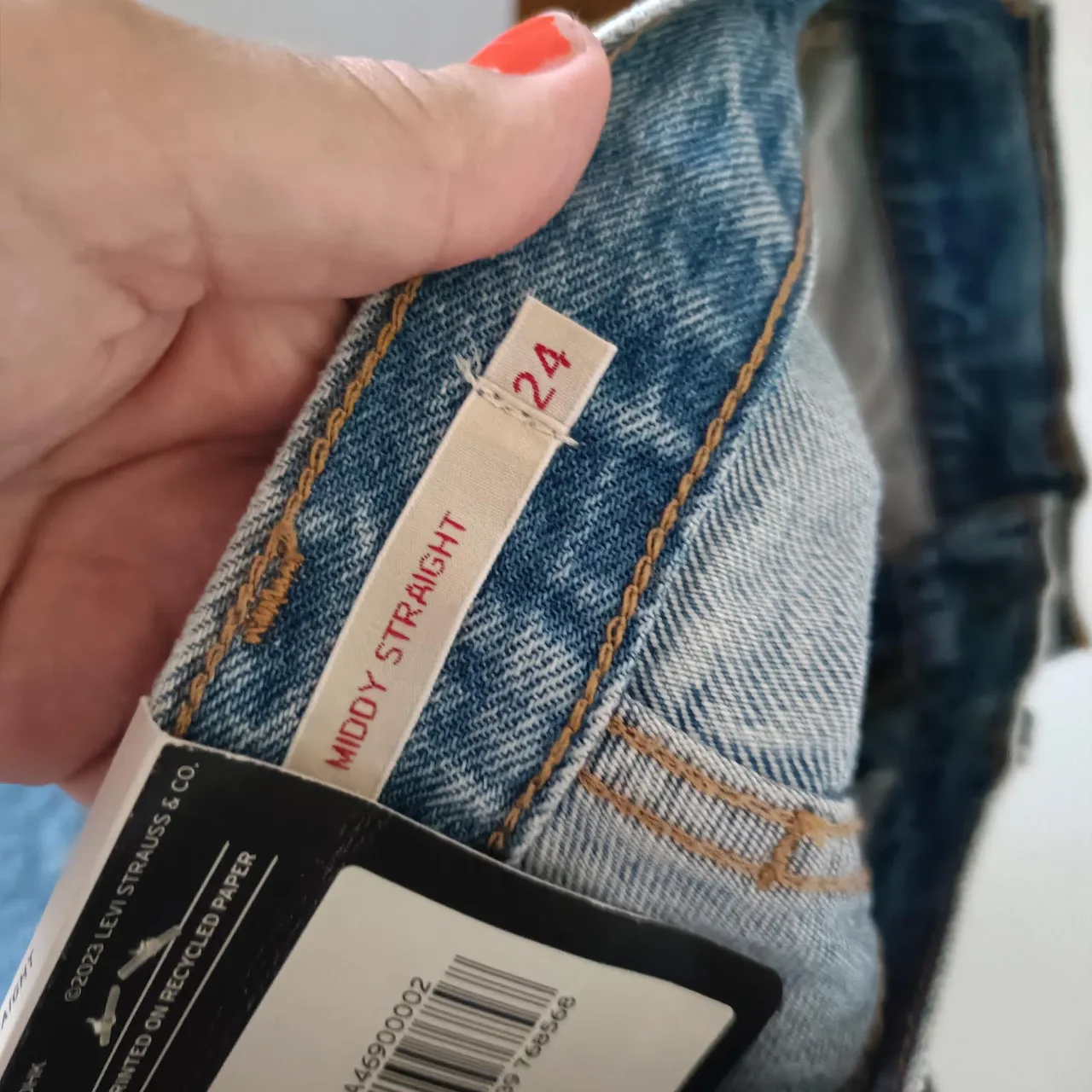 Levi's Middy Straight Blue Denim Jeans Size 24 New With Tags Rrp $159.99 Levis – photo 9