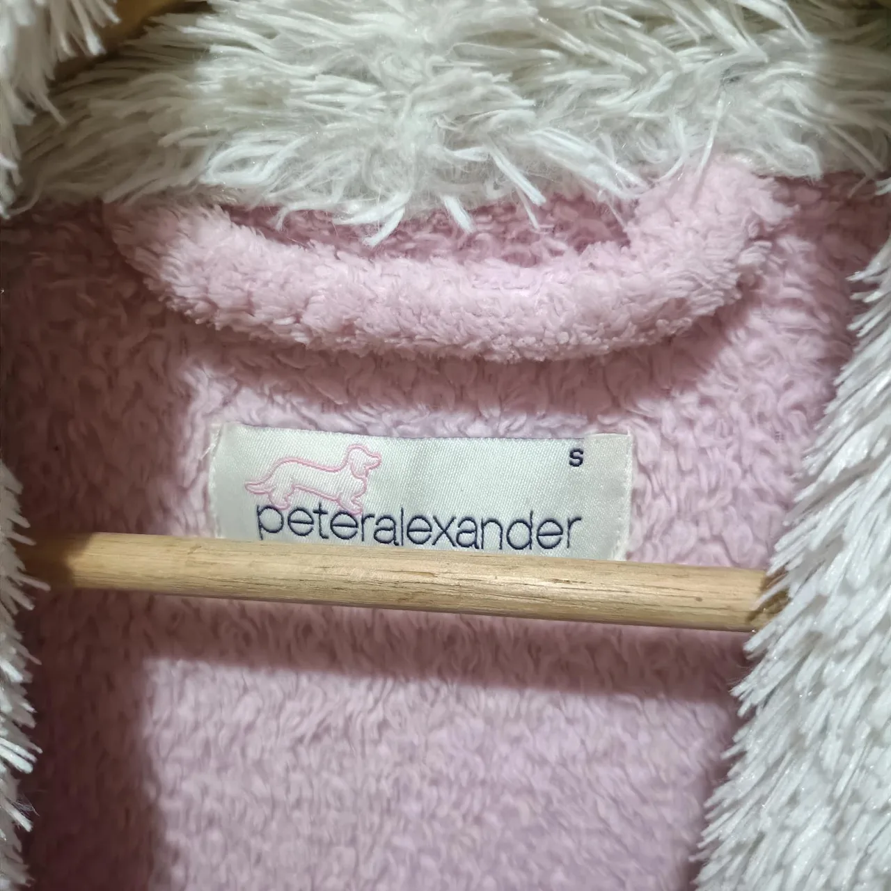 Peter Alexander Dressing Gown S Small Pink Fluffy Robe Preowned No Belt Included – photo 2