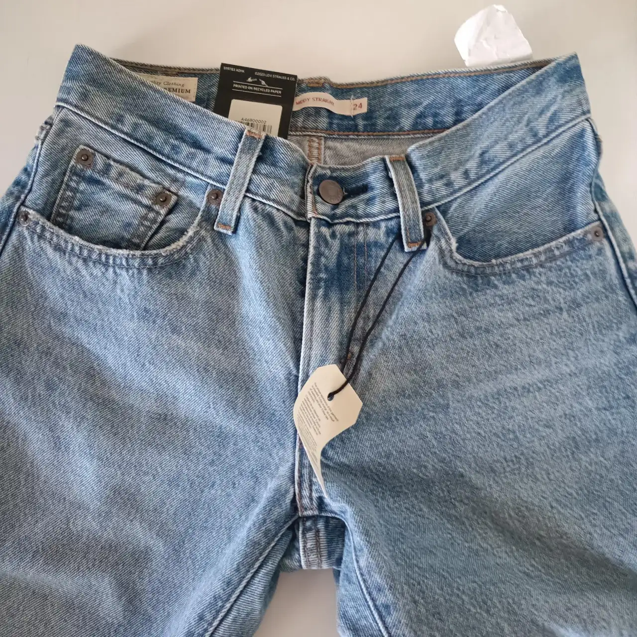 Levi's Middy Straight Blue Denim Jeans Size 24 New With Tags Rrp $159.99 Levis – photo 6
