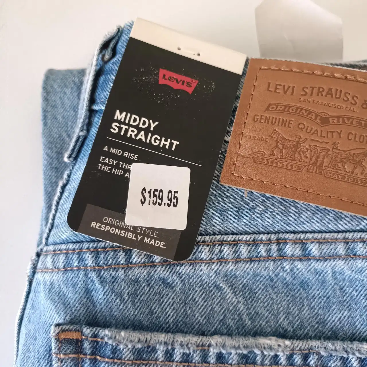 Levi's Middy Straight Blue Denim Jeans Size 24 New With Tags Rrp $159.99 Levis – photo 2