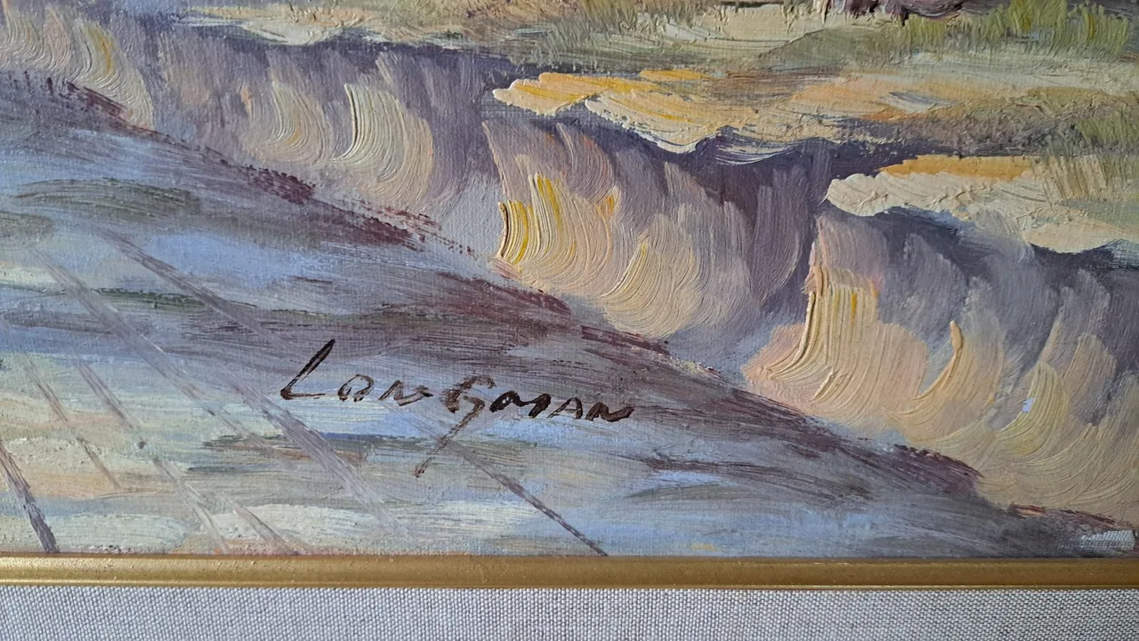 Oil Painting on Canvas by "Longford" framed size 125cm x 72cm — photo 2