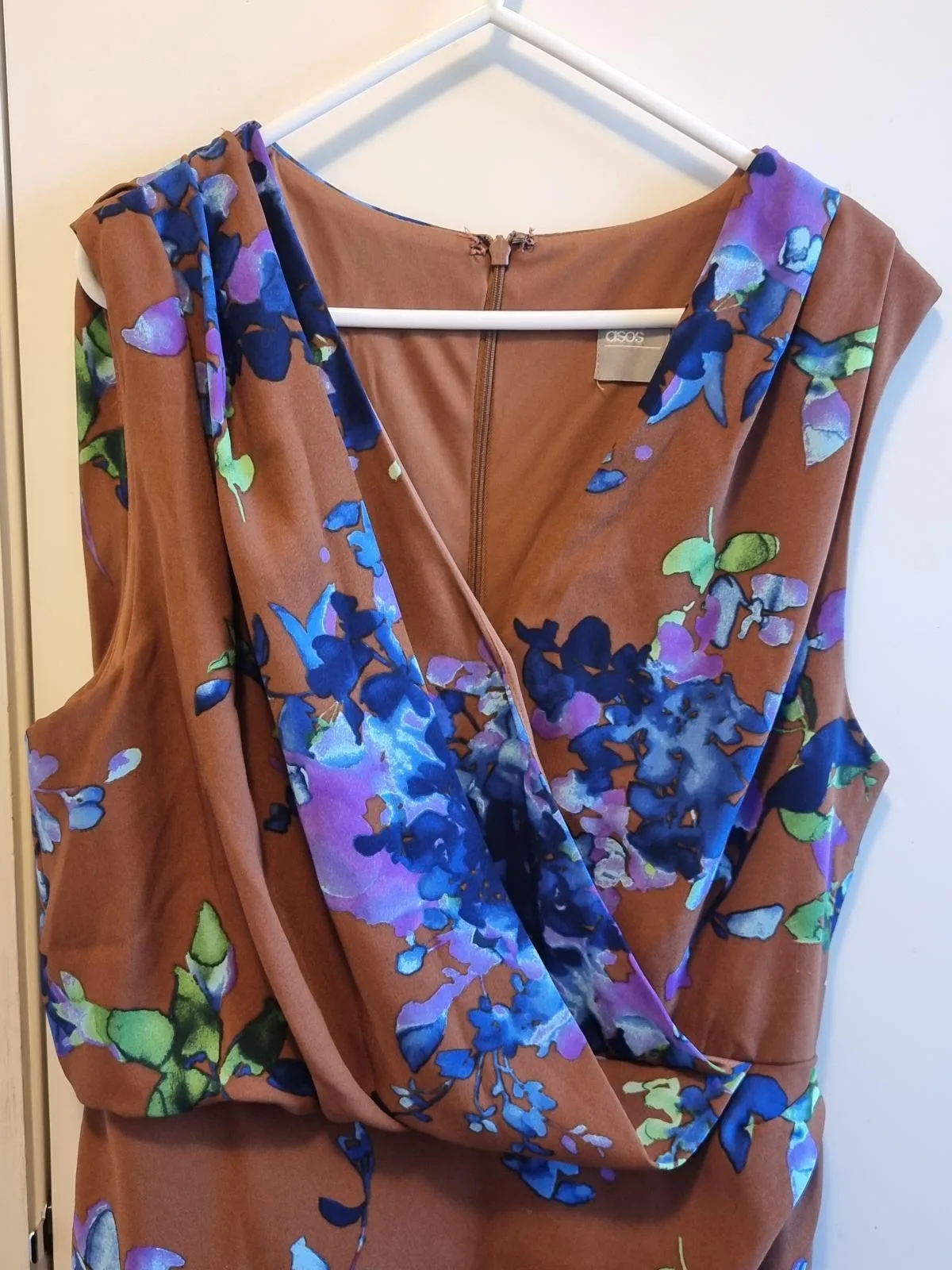 Brown midi wrap dress – photo 3