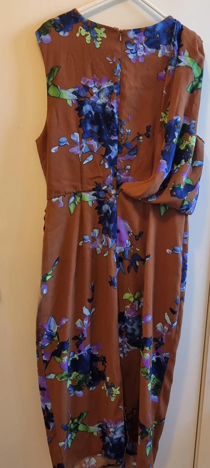 Brown midi wrap dress – photo 2
