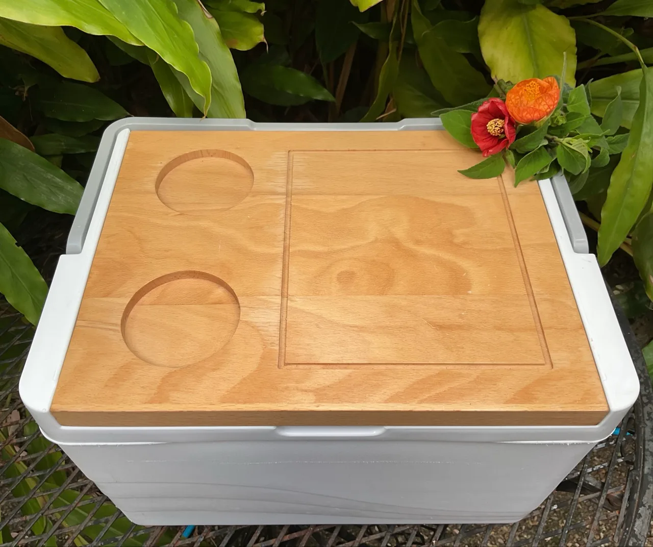 1 X ESKY/11L PICNIC COOLER BOX/WOODEN SERVING LID/CARRY HANDLE/LIKE NEW – photo 3