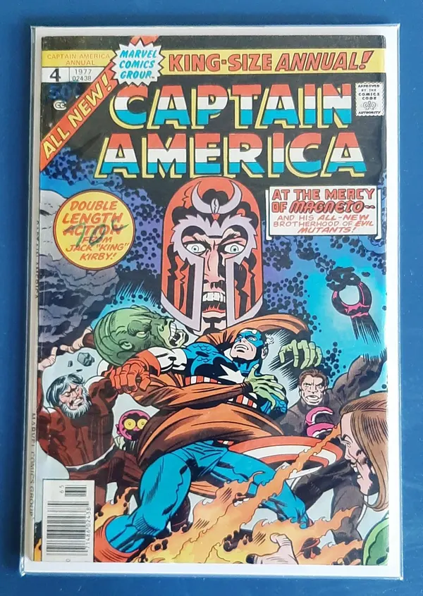 CAPTAIN AMERICA #4 KING SIZE ANNUAL 1977 MARVEL COMICS BRONZE AGE CLASSIC COLLEC